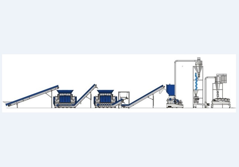 tyre recycling production line