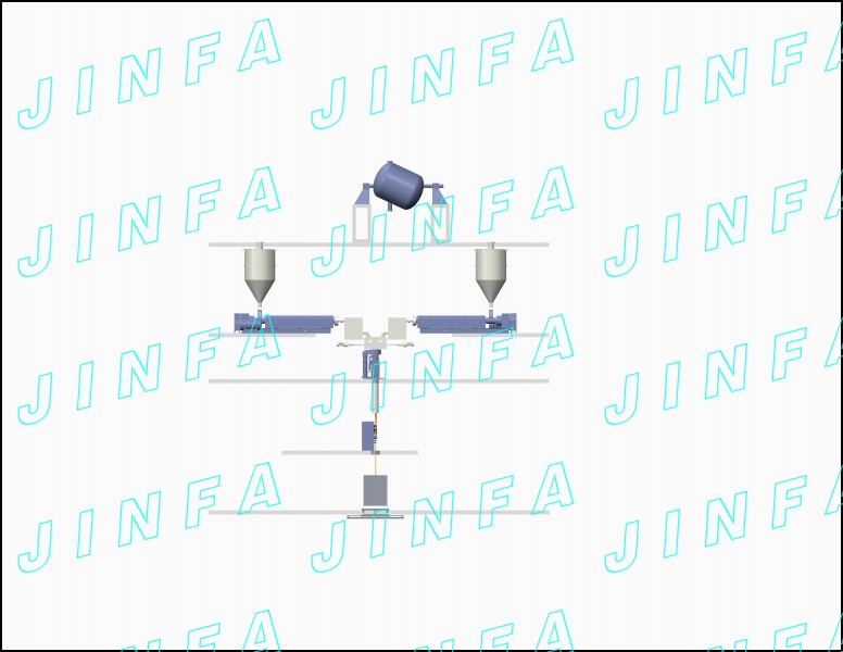 spinning line for composite fiber