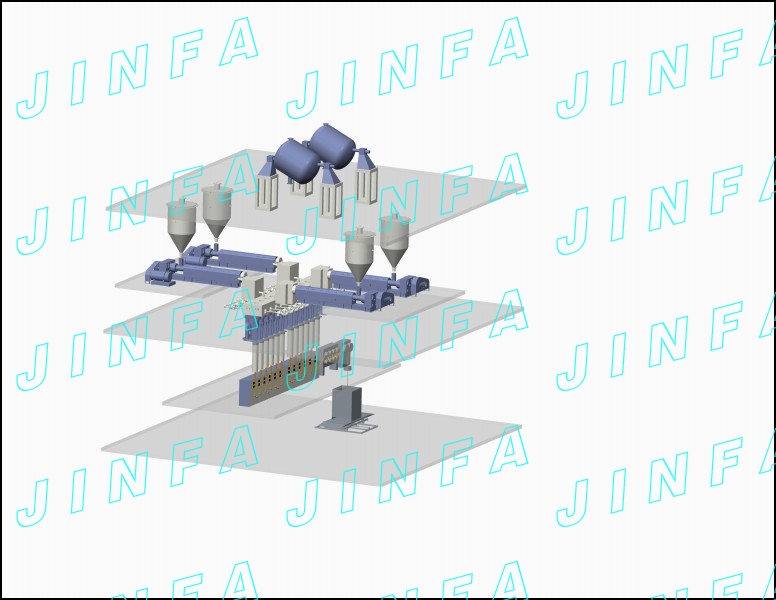 spinning line for composite fiber